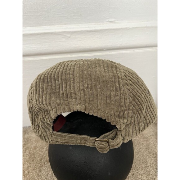 Olow Montreal Forest Green Corduroy Cotton Adjustable Newsboy Russian Cap - Picture 2 of 4